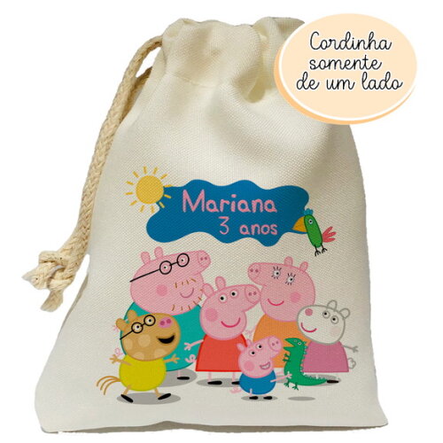 Saquinho Porquinha Pepa 15x20