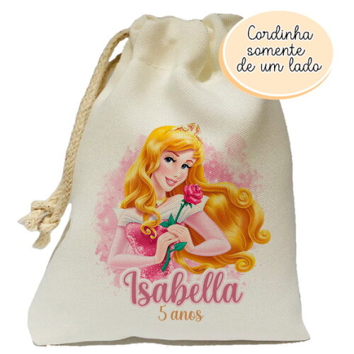 Saquinho Princesa Aurora Bela Adormecida 15x20