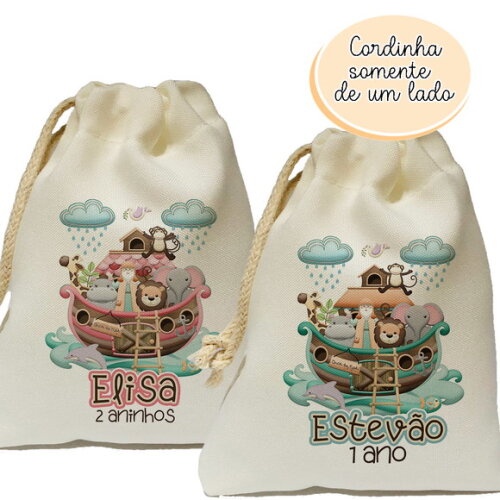Saquinho Surpresa Arca de Noé 15x20