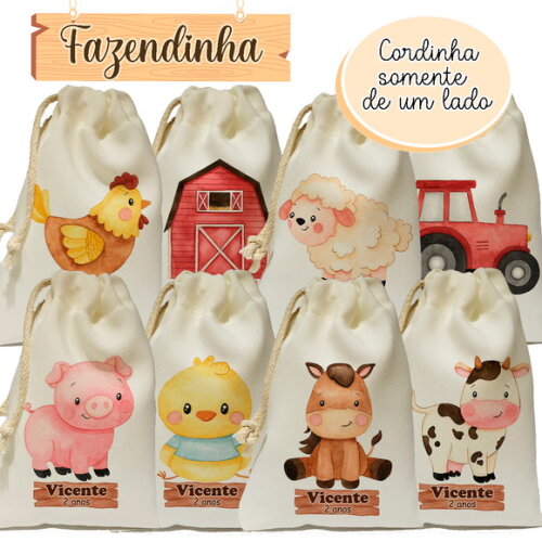 Saquinho Surpresa Fazendinha 15x20