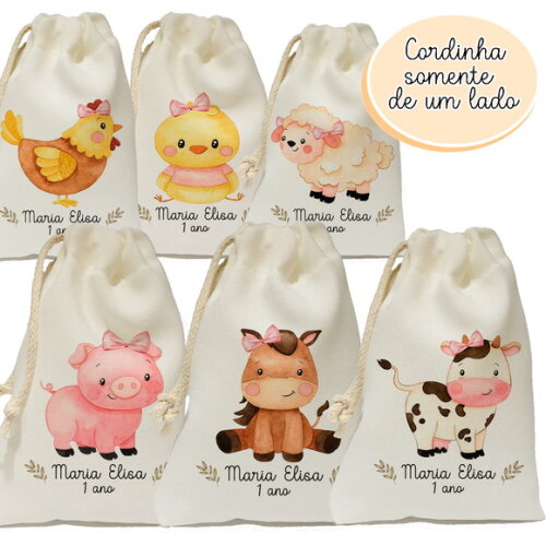 Saquinho Surpresa Fazendinha Menina 15x20