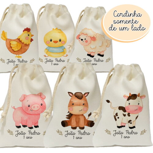 Saquinho Surpresa Fazendinha 20x25