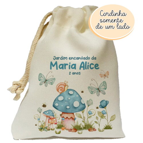 Saquinho Surpresa Jardim Encantado Azul 15x20