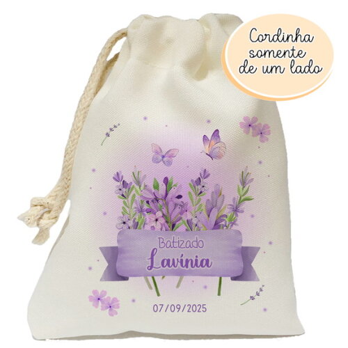Saquinho Surpresa Lavanda Flores 15x20