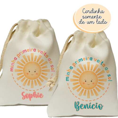 Saquinho Surpresa Minha Primeira Volta ao Sol 15x20