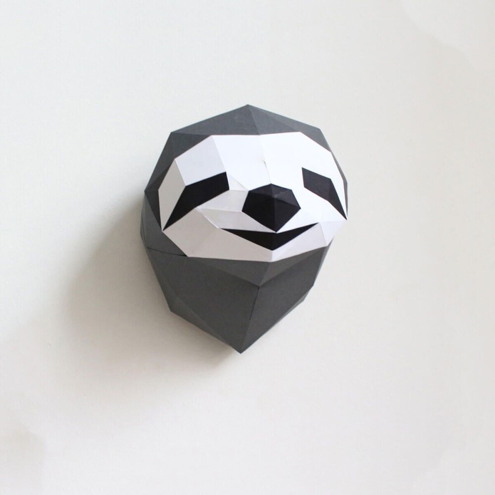 Bicho-preguiça – Escultura 3D de Papel para Decoração