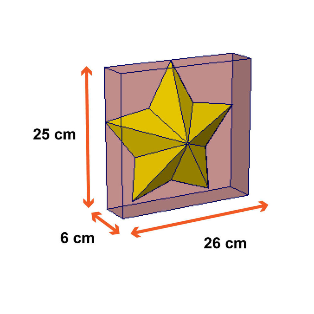 Estrela rosa claro – Escultura 3D de Papel para Decoração