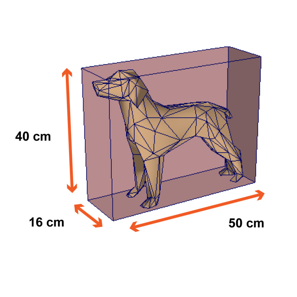 Cachorro branco – Escultura 3D de Papel para Decoração