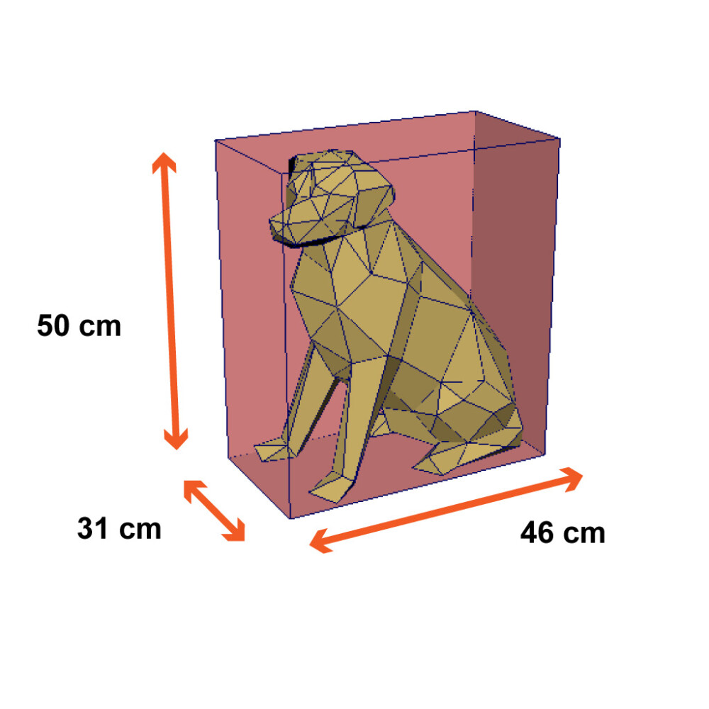 Labrador branco – Escultura 3D de Papel para Decoração