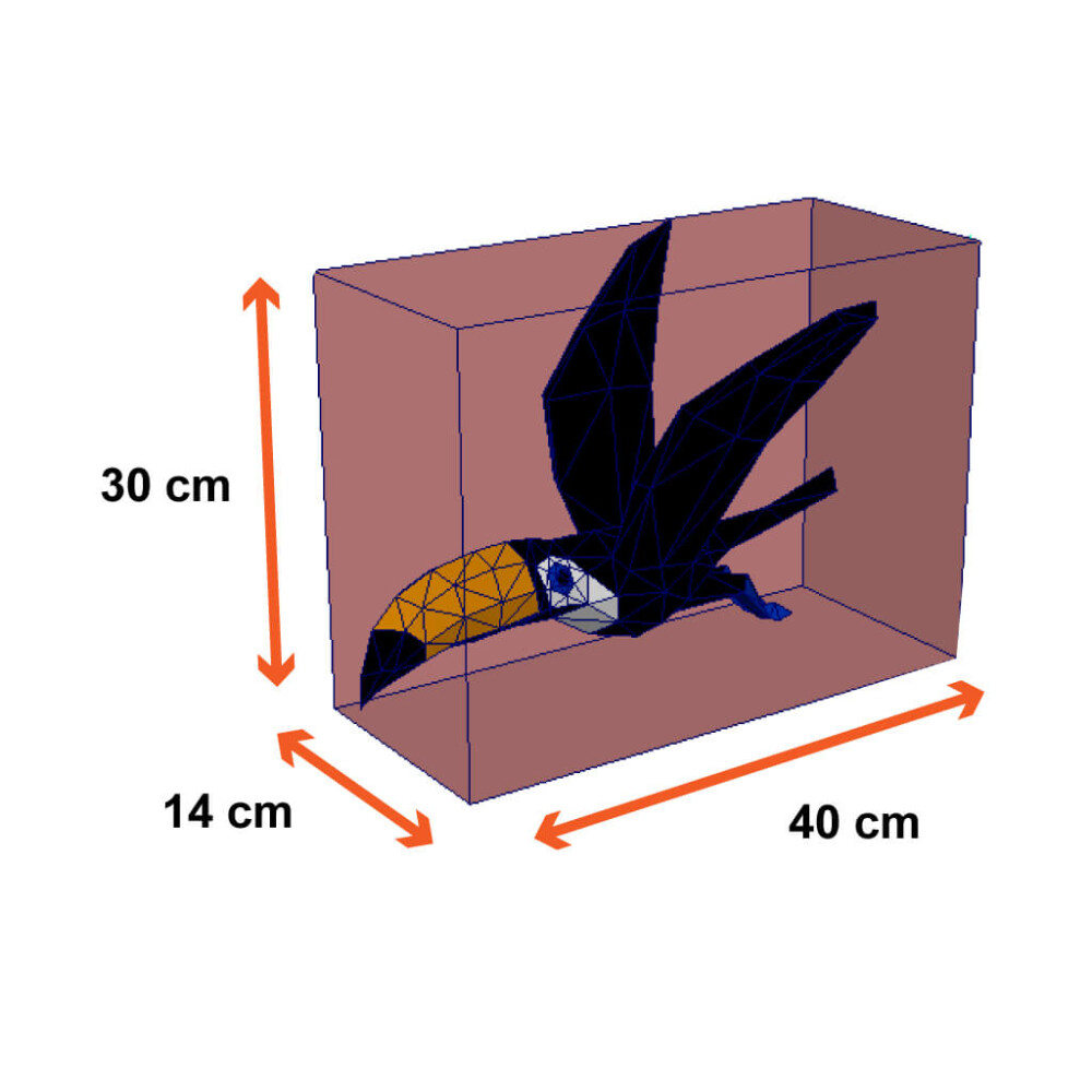 Tucano – Escultura 3D de Papel para Decoração