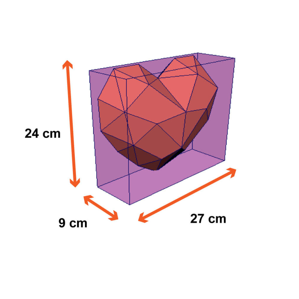 Coração branco – Escultura 3D de Papel para Decoração