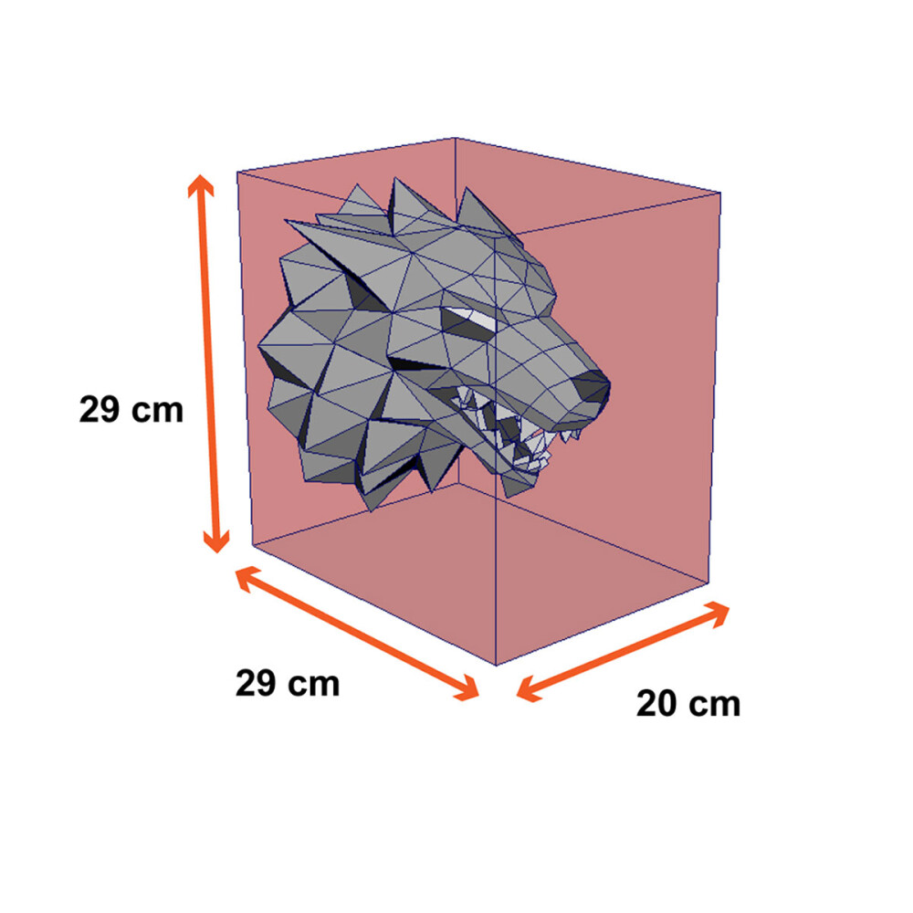Lobo – Escultura 3D de Papel para Decoração