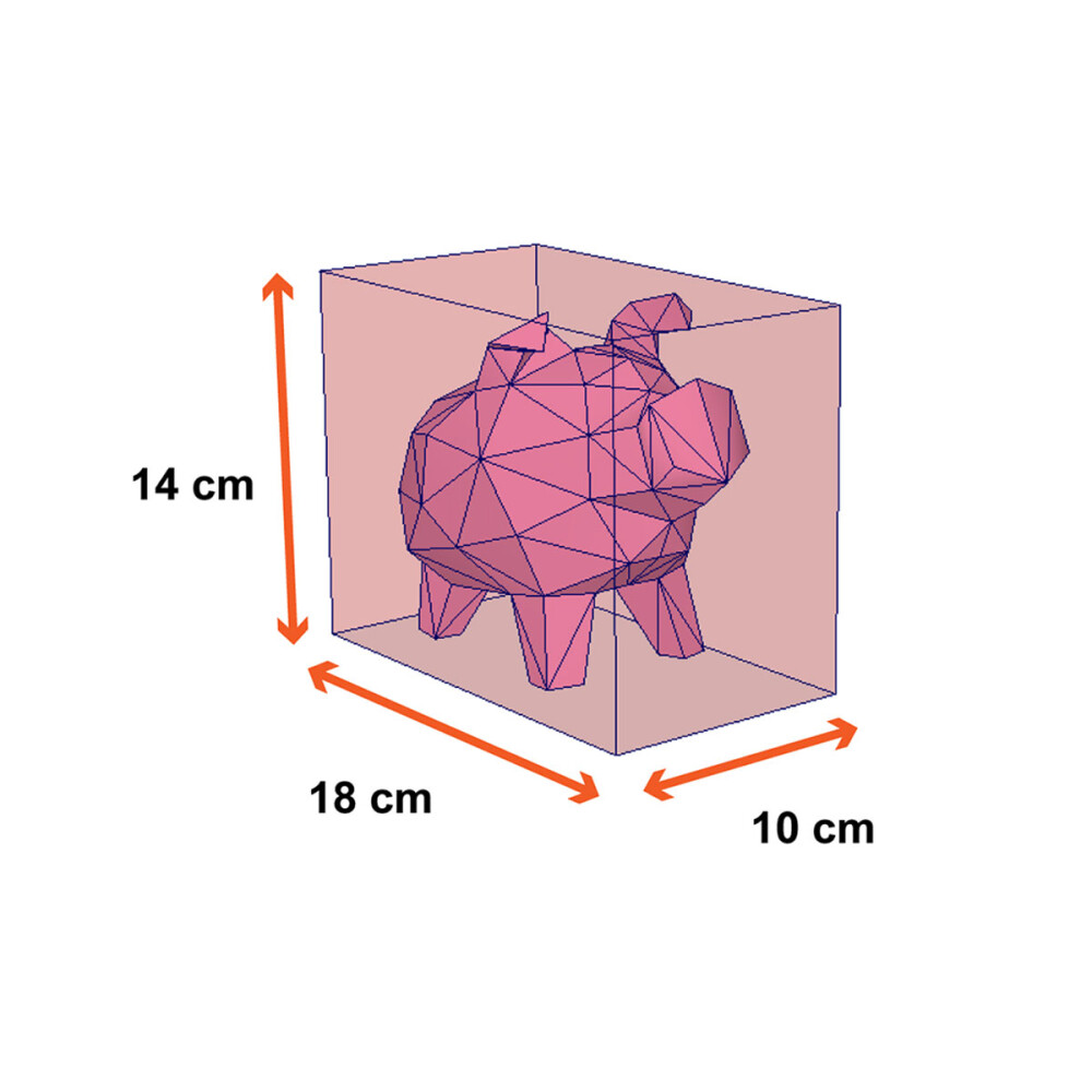Porquinho branco – Escultura 3D de Papel para Decoração