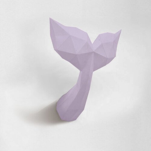 Cauda de sereia lilás – Escultura 3D de Papel para Decoração
