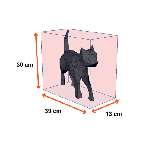 Gato branco – Escultura 3D de Papel para Decoração