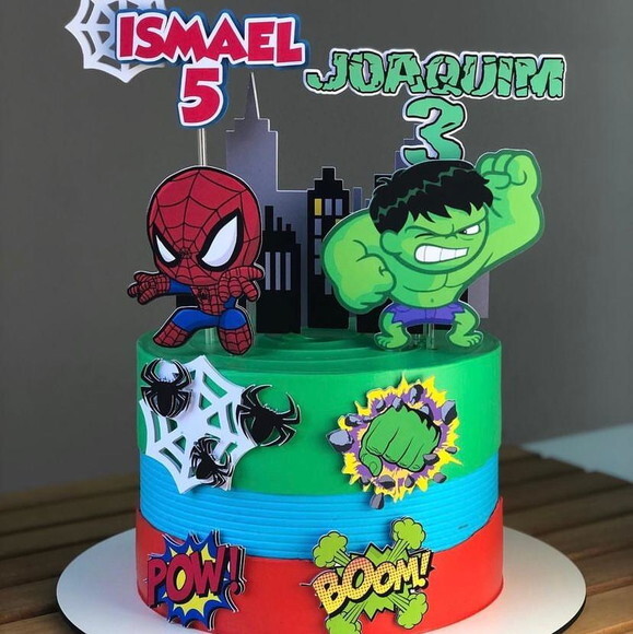 Arquivo de Topo de Bolo Hulk Cute