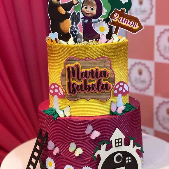 Arquivo de topo de bolo Marsha e o urso