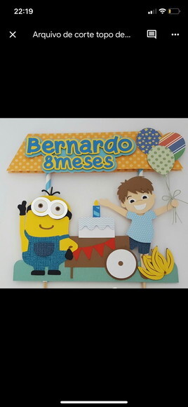 Arquivo de topo de bolo minions