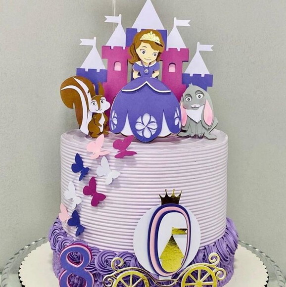 Arquivo de topo de bolo princesa sofia