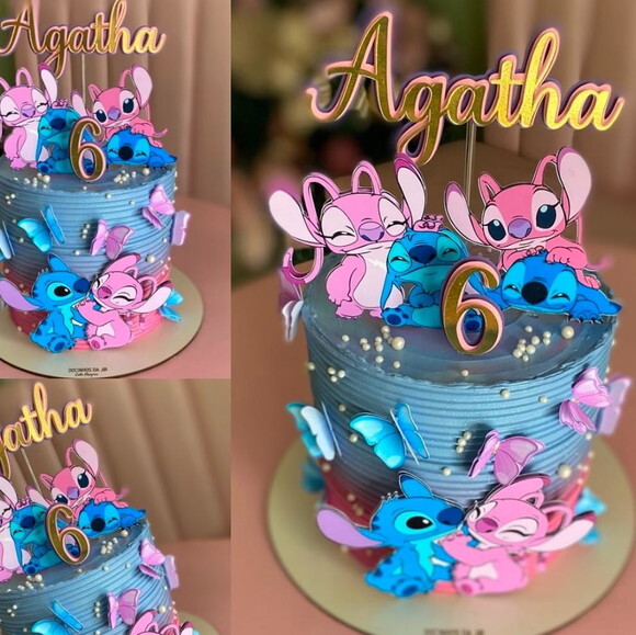 Arquivo de Topo de Bolo Stitch Lilo