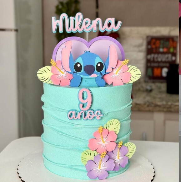 Arquivo de Topo de Bolo Stitch Lilo