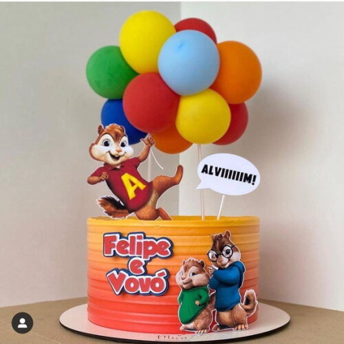 Arquivo de topo de bolo Alvim e os esquilos