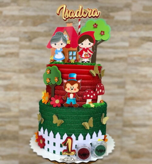 Arquivo de topo de bolo chapeuzinho vermelho