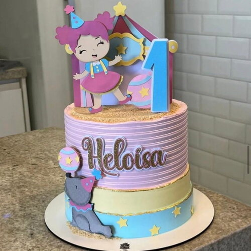 Arquivo de Topo de Bolo Circo Rosa