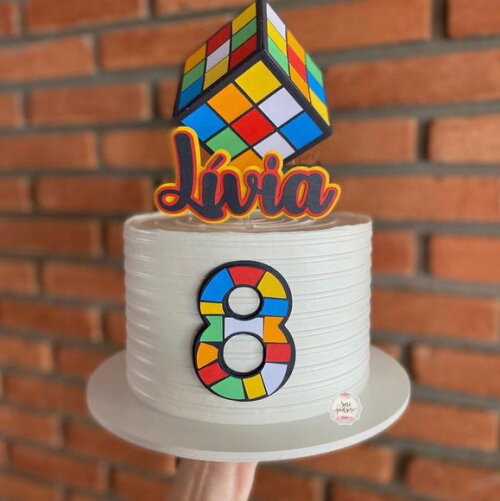 Arquivo de topo de bolo cubo mágico