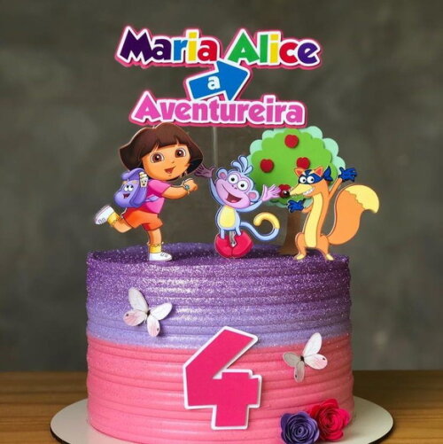 Arquivo de topo de bolo Dora aventureira