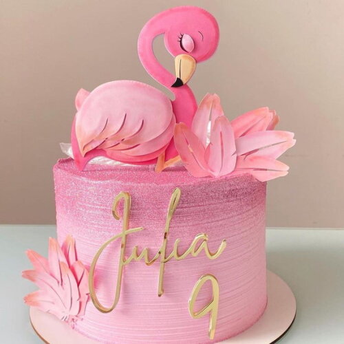 Arquivo de topo de bolo flamingo