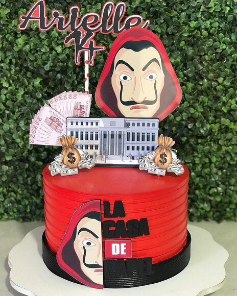 Arquivo de topo de bolo la casa de papel