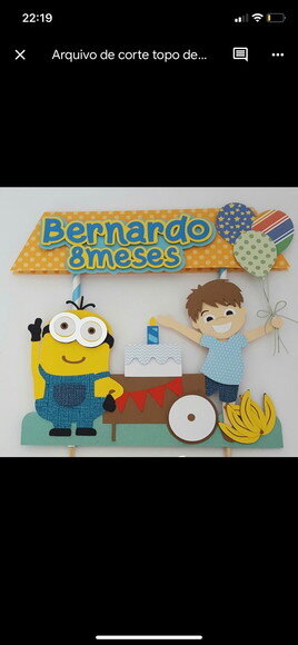 Arquivo de topo de bolo minions