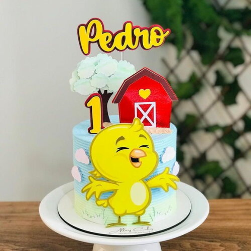 Arquivo de topo de bolo pintinho amarelinho