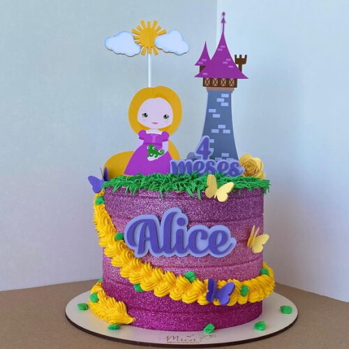 Arquivo de topo de bolo rapunzel