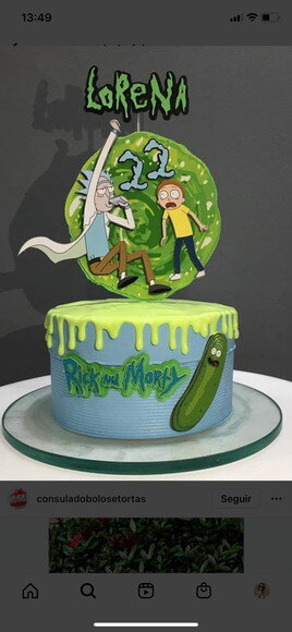 Arquivo de topo de bolo Rick e Morty