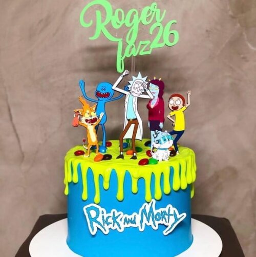 Arquivo de topo de bolo Rick e Morty