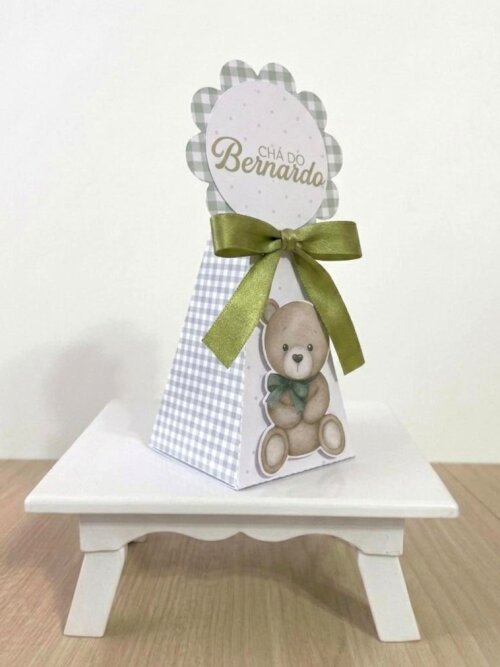 Kit Chá de Bebê - Ursinho Baloeiro Verde