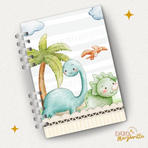 Caderneta Personalizada Dinossauro