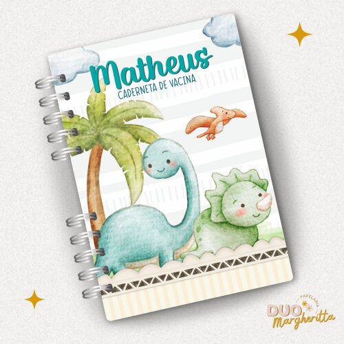 Caderneta Personalizada Dinossauro