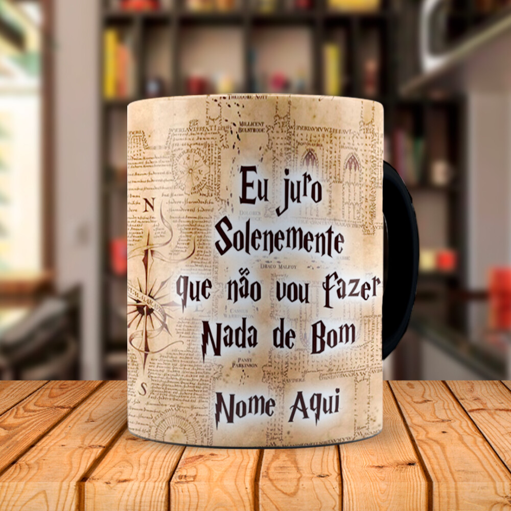 Caneca Mágica Harry Potter com Nome Personalizado
