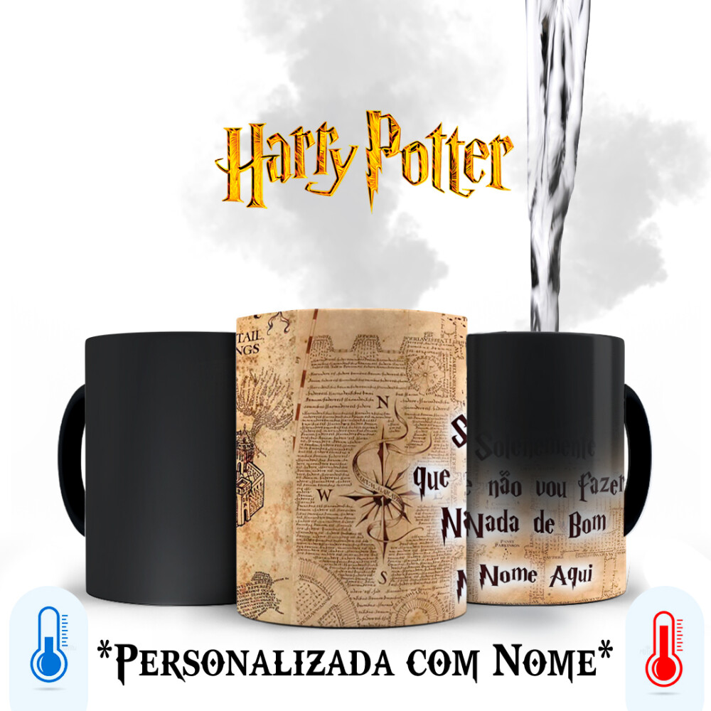 Caneca Mágica Harry Potter com Nome Personalizado