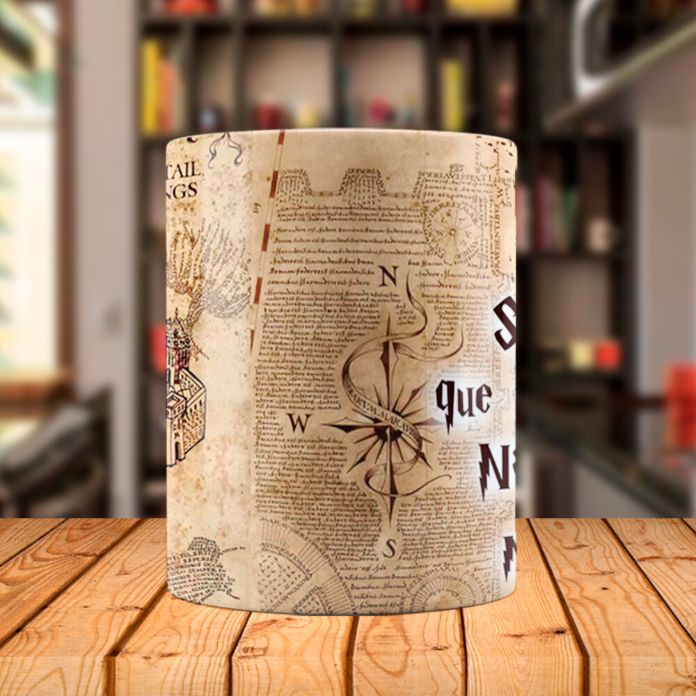 Caneca Mágica Harry Potter + Kit com Nome Personalizado