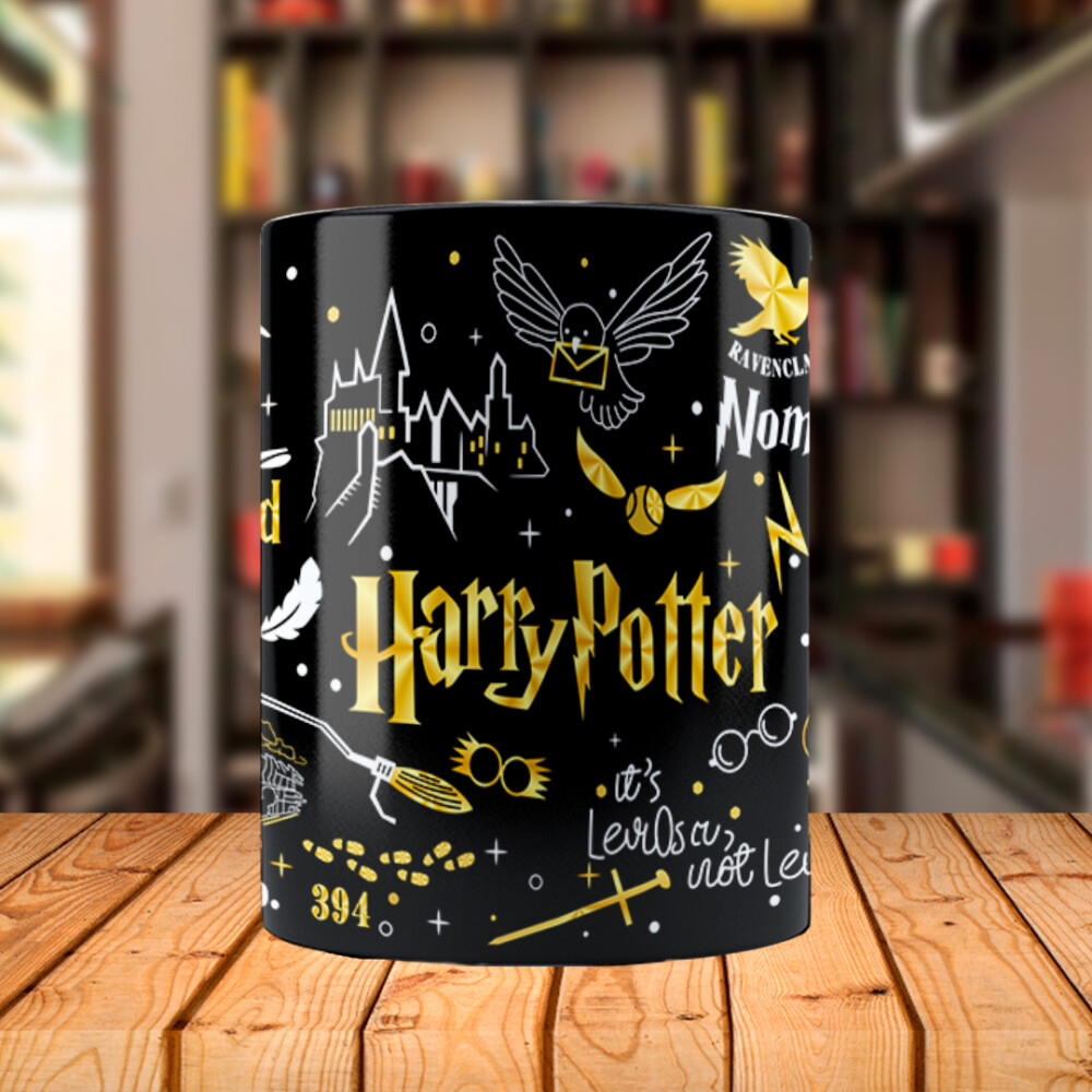 Caneca Mágica Harry Potter Clássica + Kit com Nome Personalizad