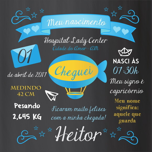 Azulejo Decorativo Presente Meu Nascimento Menina / Menino!!