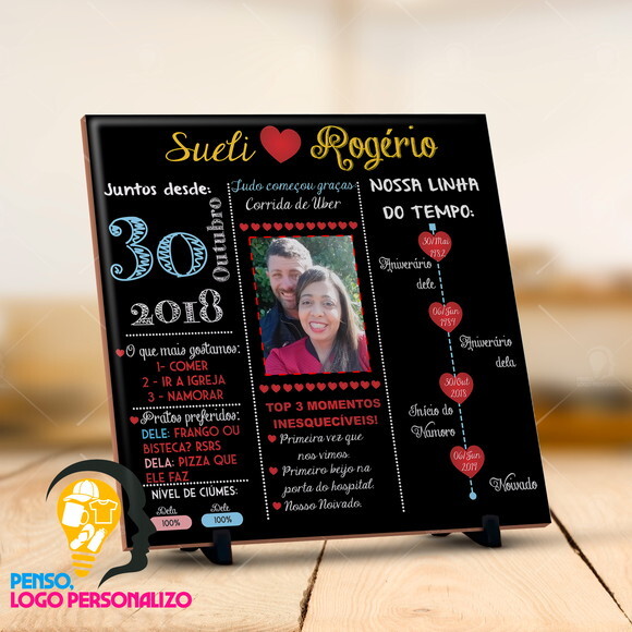 Azulejo Decorativo Presente Namorados, Noivos com Foto!!!
