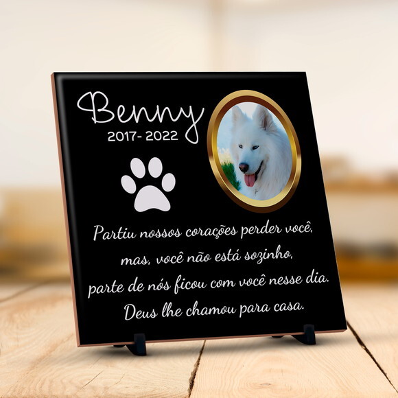 Azulejo Personalizado Lápide Pet Homenagem para Seu Dog