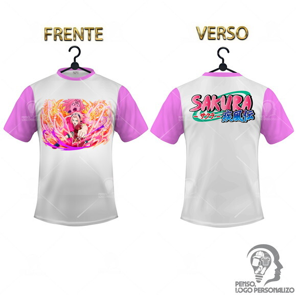 Camisa Raglan Sakura Naruto Shippuden Personalizada Mod007