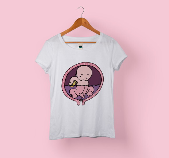 Camiseta Babylook Gestante Grávida Vários Modelos - Mod 003