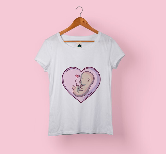 Camiseta Babylook Gestante Grávida Vários Modelos - Mod 011